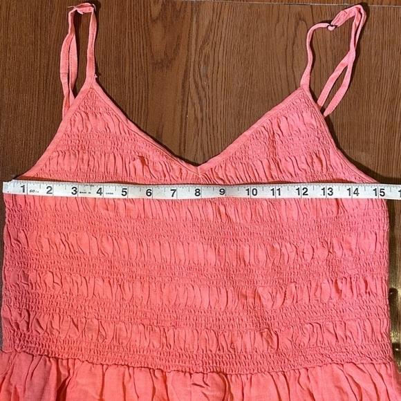 Wild Fable Smocked V-Neck Sleeveless Midi Dress Size Medium Women - Picture 11 of 13